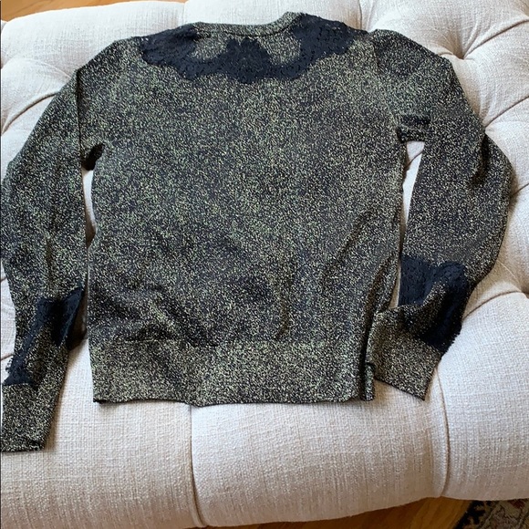 NWT Dolce&Gabbana Bl/Gold Metallic SweaterIT 40